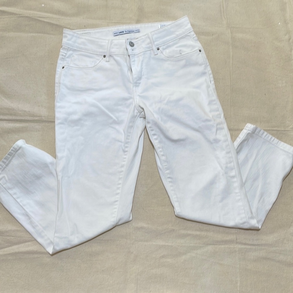 White Levi jeans Mid Rise Ankle Skinny size 6